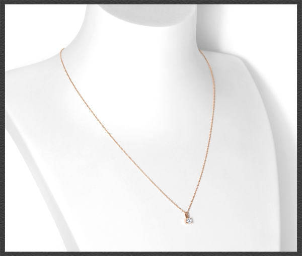 Brillant Collier 585 Gold; 0,33ct, VS2; DGI Zertifikat